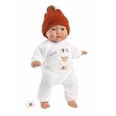 Llorens 63304 LITTLE BABY - realistick panenka miminko s mkkm ltkovm tlem